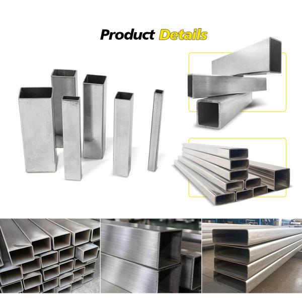 Factory Price 201 304 316 Square Rectangular Stainless Steel Tube 304 Welded Material Steel 316 Stainless Steel Pipes