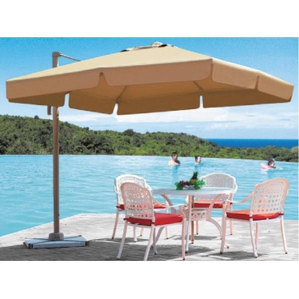 Single Patio Contemporary Garden Parasols 2.5X2.5m UV Resistant