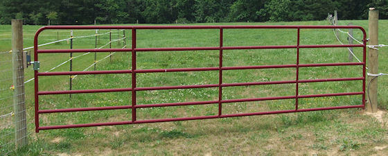 Gate 5 Bar 14' (4200mm) - Metal Farm Gates for sale Field Brisbane Pick up