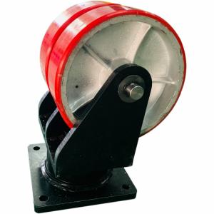 Quality AGV Heavy Duty Industrial Casters Truck 2000kg Load PU 5 Inch Heavy Duty Swivel Casters wholesale