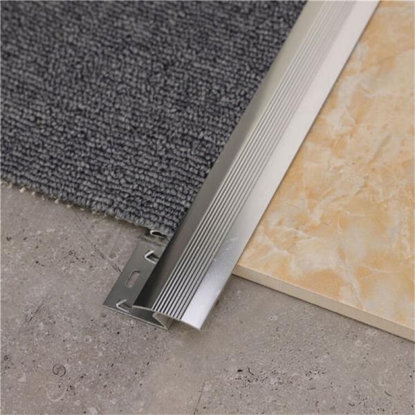 Silver Aluminium Z Section Aluminum Carpet Trim 15mm Carpet Trim Edge