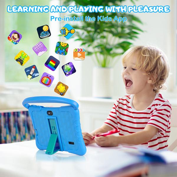 Android Tablets 2GB RAM 16GB 32GB ROM Kids Educational Learning 7 inch Tablet PC with tablet cover