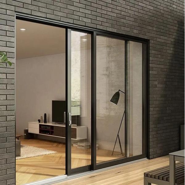 Aluminium Double Tempered Glass Energy Efficient Sliding Door