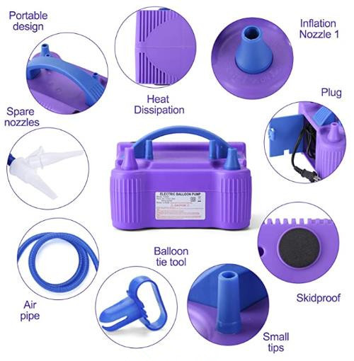 Electric Air Balloon Pump,Decoration, Party, Sport,Gifts,2 Balloon Tying Tools,balloon air pump,electric air balloon pum