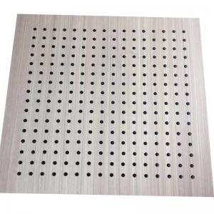Quality Interior Decoration MDF Board Wood Perforated Studio Room Acoustic Insulation Panel wholesale