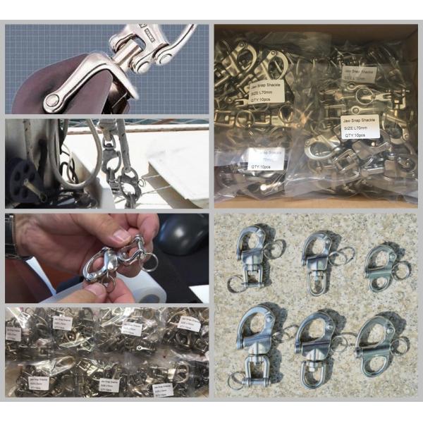 stainless steel swivel jaw snap shackles ,stainless steel rigging hardware ,stainless steel snap shackles