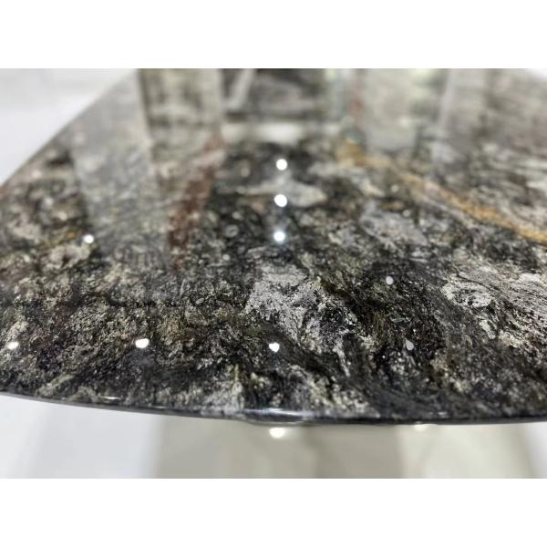 Handcrafted Brazil Natural Marble Table Platinum Diamond Luxury Modern Dining Table