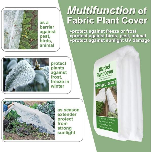 Plant Freeze Protection Covers 32 x 47 Inch Winter Shrub Cover Tree Frost Blanket Drawstring Winter Frost Prote