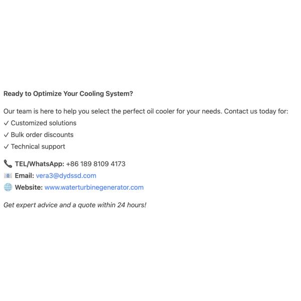 Heat Exchanger Water-Cooled Oil Cooler | Industrial Hydraulic Oil Radiator | Corrosion-Resistant Design for Turbine/Air Compressor/Cooling Systems