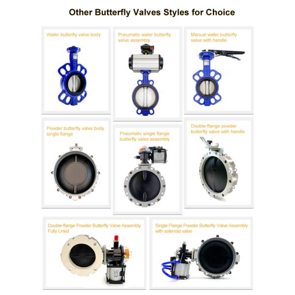 Single Flange Butterfly Valve DN300 Easy to Operate for Powdery and Granular Material