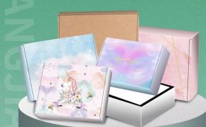 China OEM ODM Unicorn Print Corrugated Paper Carton Recycled Colorful Jewelry Box on sale