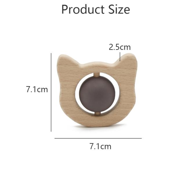 Sensory Customized Pantone Silicone Teething Rattle Eco Friendly