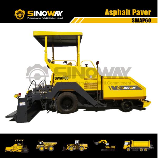 6m Wheeled Road Building Construction Equipments Mobile Asphalt Paver with Deutz Engine