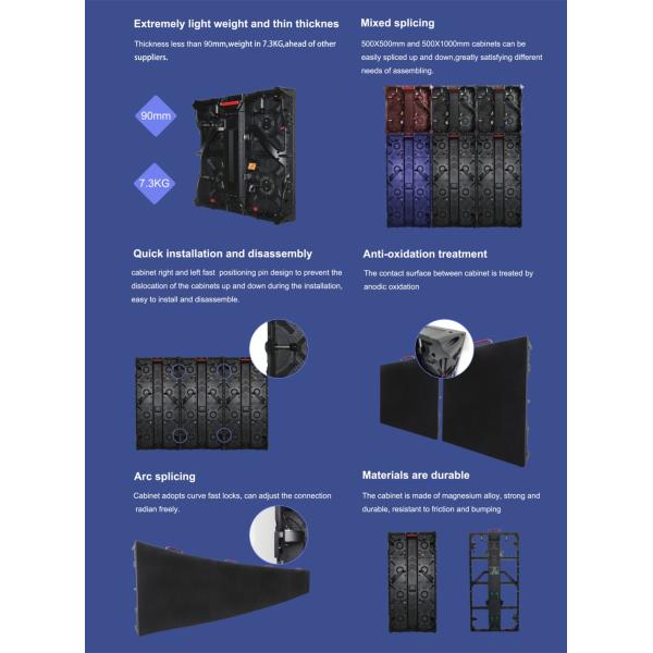 Energy Saving P3.91 LED Video Wall Display For Advertising Full Color