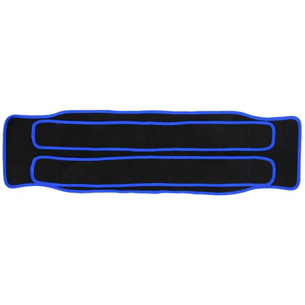 Blue Neoprene 2 Band Waist Trimmer Belt Workout Waist Sweat Band