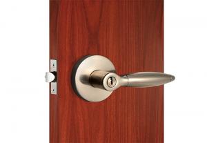 Quality Zinc Alloy Tubular Door Locks High Security 3 Brass Keys Satin Nickel wholesale