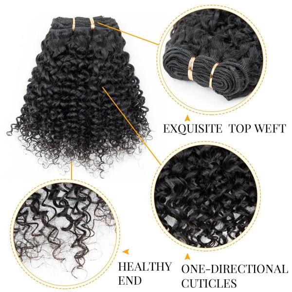 Jerry Curly Virgin Human Hair Bundles 3 bundles Deal Brazilian Hair Weaves Natural Color Free Shipping
