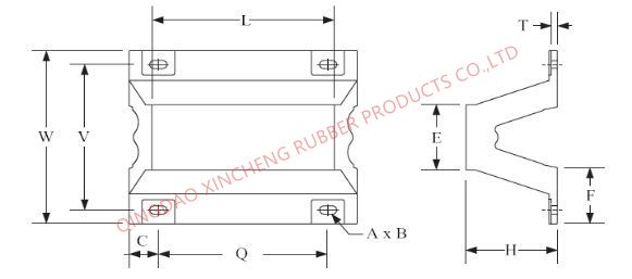 Super Arch Marine Rubber Fenders V Type For Ship Docking RS Certificate