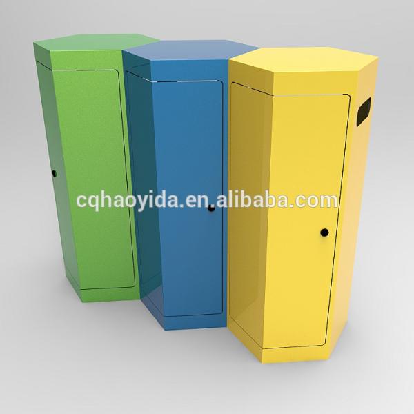 Metal Outdoor Commercial Trash Bin Outdoor Trash Can Recycling Waste Bin