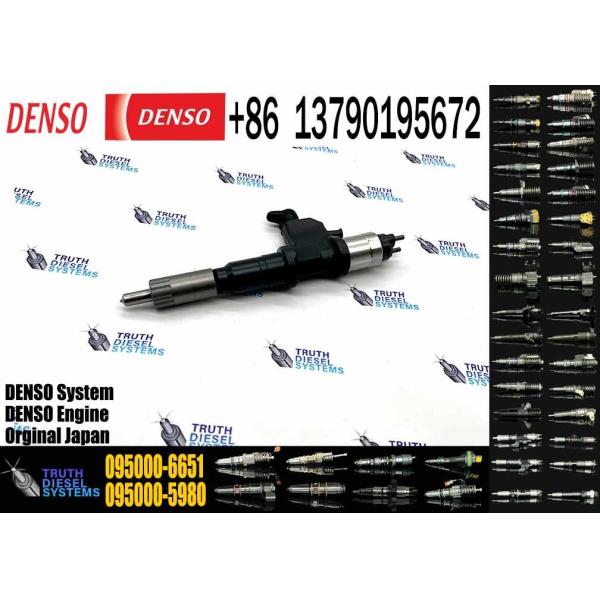 Original Denso Engine Common Rail Fuel Injector 095000-6650 Compatible with Isuzu Diesel Engine 4HK1 6HK1