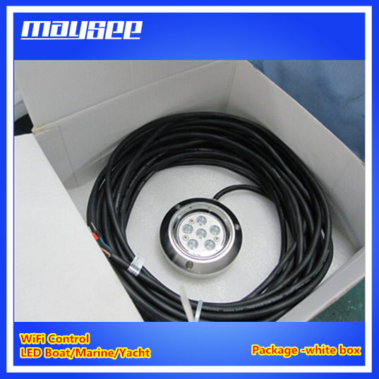 6x3w RGB Underwater LED Boat Lights with 316 Stainless Steel / DMX Controller