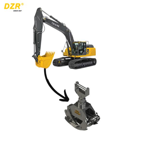 High Strength Durable Wear Resistant Excavator Hydraulic Wood Grapple Suitable 5-18ton Excavator
