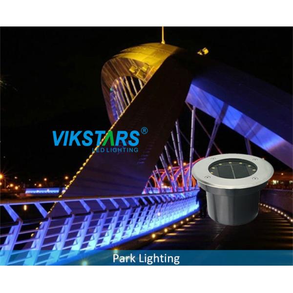 ODM 3W Round Solar Ground Lights Outdoor 160lm/ W For Garden