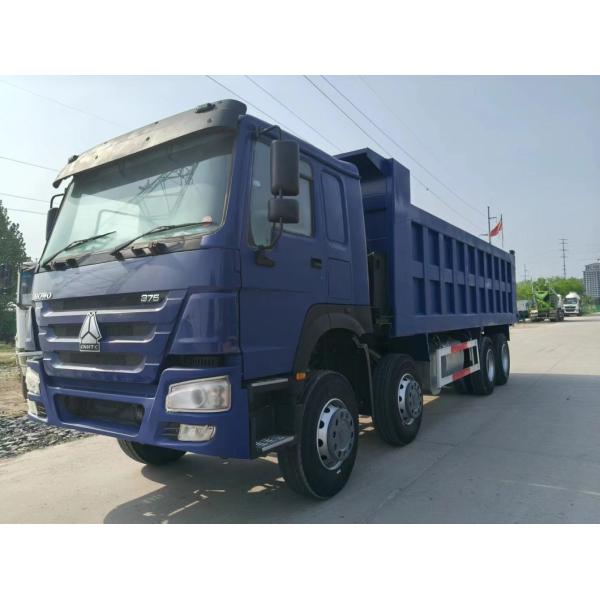 8X4 HOWO Tipper Dark Blue Euro3 Sands Transport Heavy Duty Dump Truck for Urban Construction