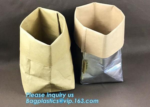 washable kraft paper fabric metalic color storage bag toy plant pot, printing Christmas gift bag washable kraft paper fa