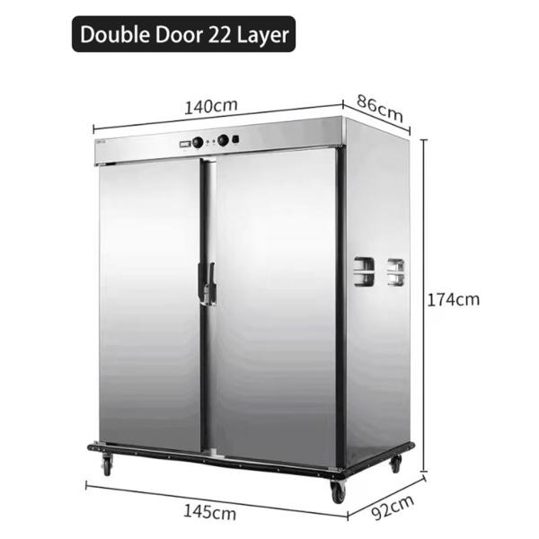 Convenient and Versatile Kitchen Tools Mobile Food Warmer Carts with 2620W Power