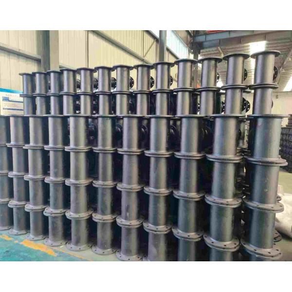 Ductile Iron Pipe Fittings All Flange Tees Black Color ISO2531 Standard