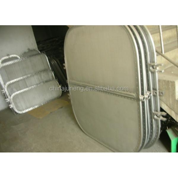 Stainless steel filter plate close-up