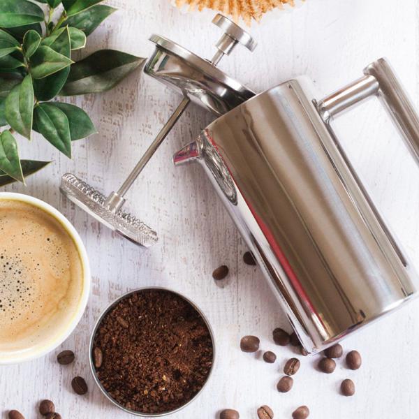 350ml Double Wall Stainless Steel Coffee Press Palm Restaurant French Press