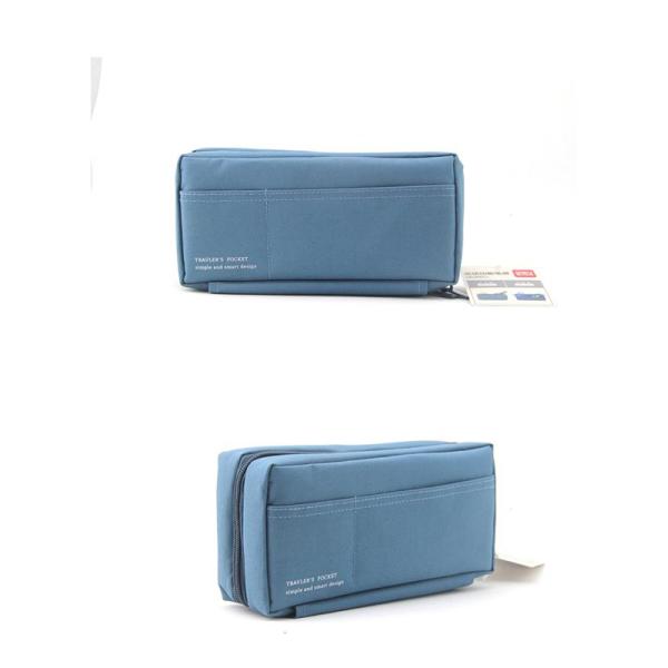 Canvas Multi - compartments Storage Stationery Student Pencil Pouches