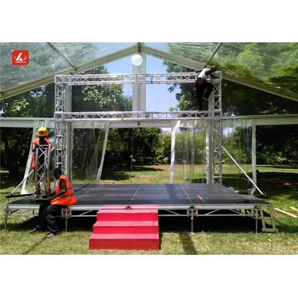 Lectern Podium Aluminum Square Truss / Triangle Tilted Truss Customized Length