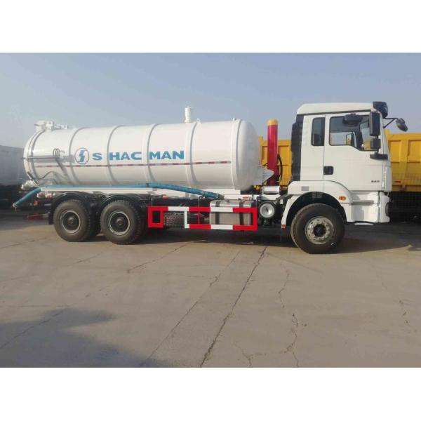 SHACMAN F3000 Special Trucks Vacuum Sewage Suction Truck 6x6 380HP Euro V White