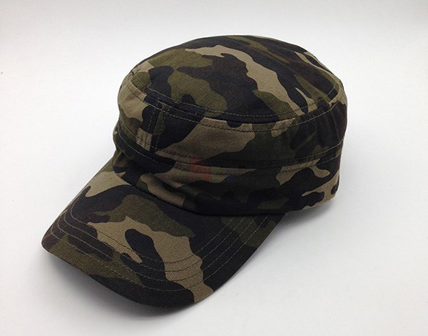 Camouflage Military Cadet Cap 100% Cotton Hats 3d Embroidery Fitted