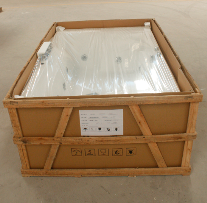 70in 1800x700 Waterfall Jacuzzi Bathtub Hotel Solid Wood Art Glass Window