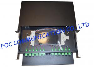 Quality Singlemode 1U Fibre Optic Patch Panel 12 Ports Full Loaded With SC Pigtail wholesale