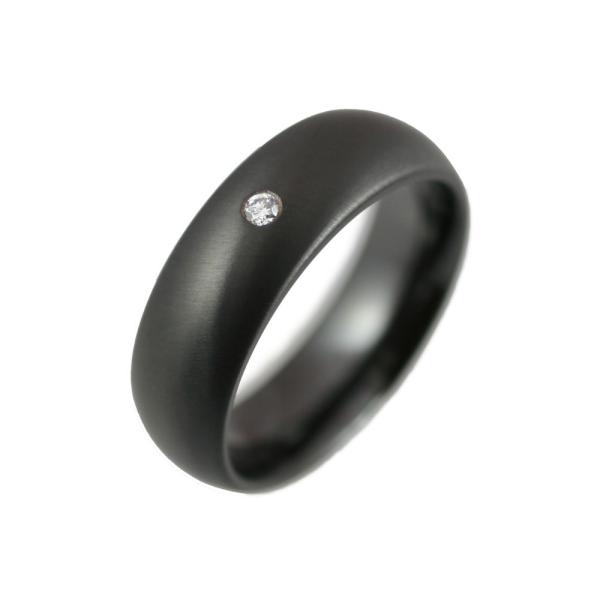Tagor Jewelry Made Customize Shiny Brushed Wedding Engagement Black Zirconium Rings