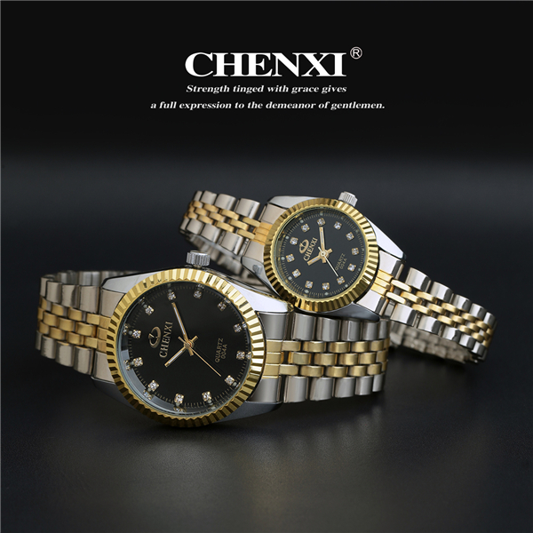Online B2B B2C Selling Fashion Gold Watches Two Tone Color Stainless Steel Male Watches