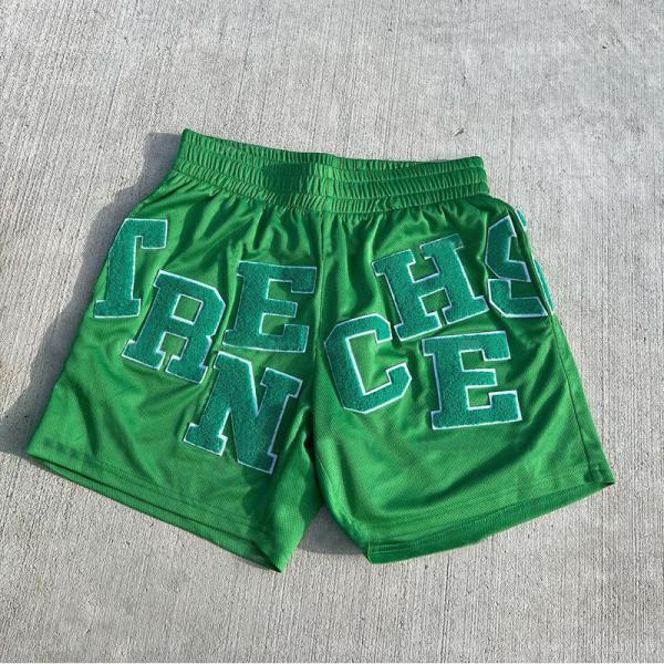 Chenille Embroidery Logo Mens Streetwear Shorts Breathable 5 Inch Shorts Streetwear