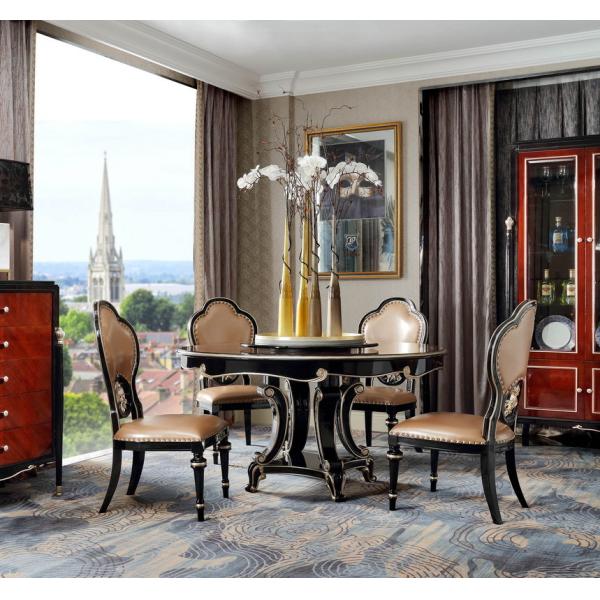 Luxury furniture for Villa house Reception table and Console cabients by Ebony wood in Glossy painting Sliver leaf