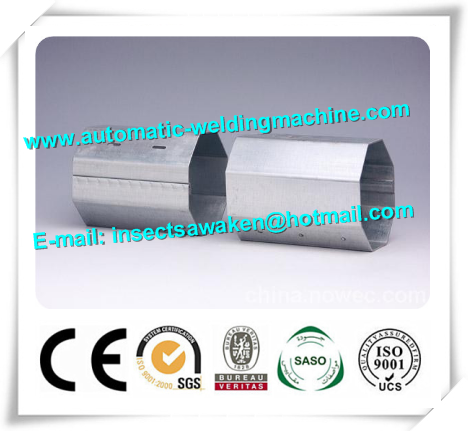 Manual Uncoiler Steel Silo Forming Machine , Steel Octagonal Tube Roll Forming Line