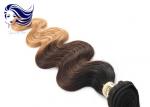 3 Tone Brazilian Ombre Color Hair / Ombre Colorful Hair 7A Grade
