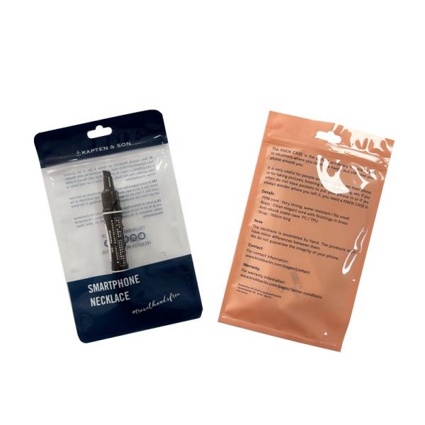 Customized Thickness OEM Plastic Ziplock Hanging Bag For Waterproof Mobile Phone Case