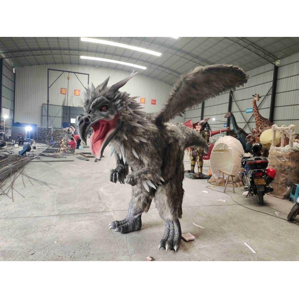 Lighting Effects Animatronic Dragon Costume With Feather And Wings