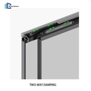 Black Aluminum Sliding Glass Door