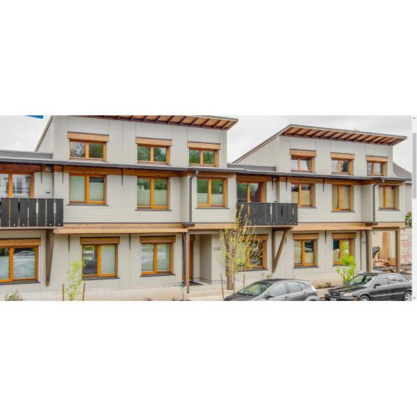 Double Glass aluminum Clad wood Replacement Windows Natural Laminated Conifer Lumbers