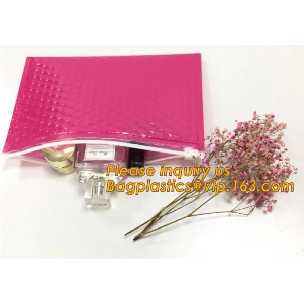 transparent slider zipper bubble bag，Reusable portable PE bubble wine bottle protector bag,k bubble bag,slider pac